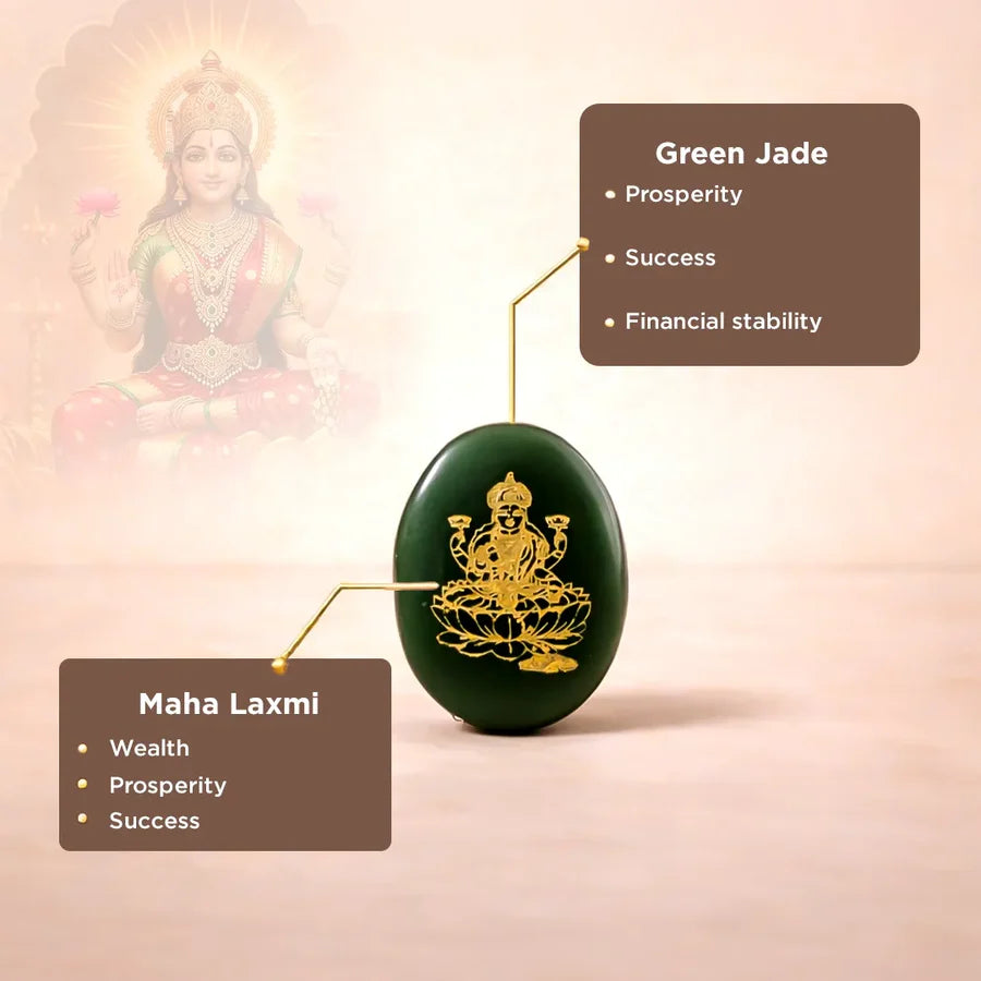 Laxmi jade coin